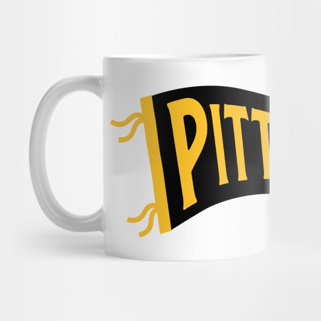 Pittsburgh Pennant - White by KFig21